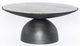 Four Hands Corbett Creamy Taupe Coffee Table with Hammered Grey Base-0