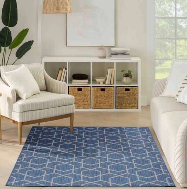 Nourison Home™ Horizon HOZ01 Denim 5'x7' Area Rug-1