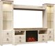 Signature Design by Ashley® Willowton 4-Piece Whitewash Entertainment Center with Fireplace-0
