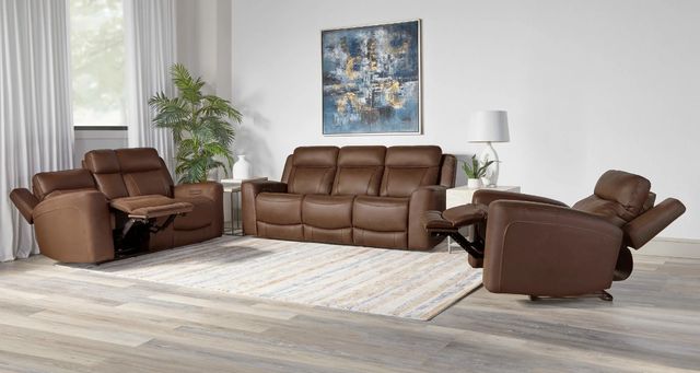 Parker House® Calgary Autumn Umber Power Reclining Console Loveseat-1