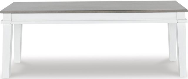 Benchcraft® Nollicott Whitewash/Light Gray 50" Dining Bench-1
