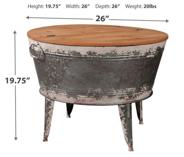 Signature Design by Ashley® Shellmond Light Brown Accent Cocktail Table with Gray Base-3