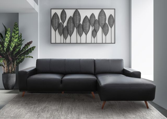 Mazin Furniture Ipanema 2-Piece Black Right-Arm Facing Loveseat Sectional and Chaise-2