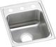 Elkay Lustertone® Classic Lustrous Satin 15" x 17-1/2" x 5" 3-Hole Single Bowl Drop-In ADA Sink-0