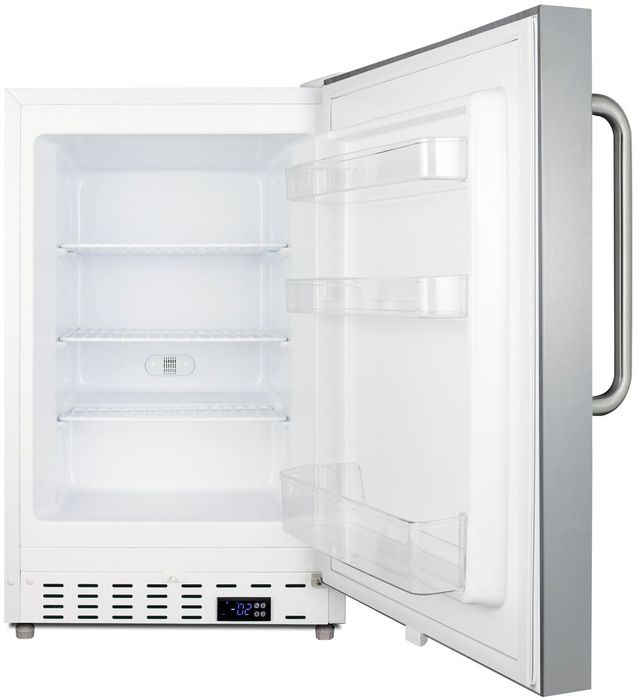 Summit® 2.7 Cu. Ft. Stainless Steel Built In Undercounter Freezer-1