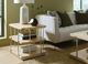Hooker® Furniture Banyon Bay Desert Oak End Table with Brushed Brass Support-1