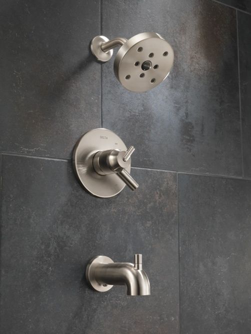 Delta Trinsic® Monitor® 17 Series H2Okinetic® Stainless Tub and Shower Trim-1