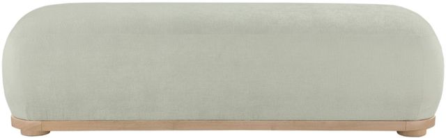 Meridian Furniture Calum Mint/Natural Chenille Fabric Bench-1