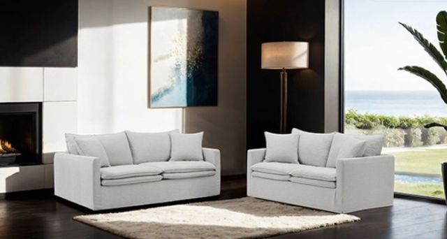Furniture of America® Crayford Light Gray Loveseat-1