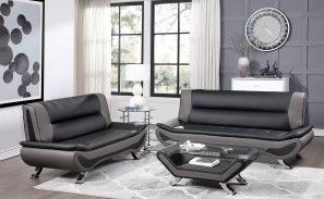 Mazin Furniture Veloce Black/Gray Coffee Table-2