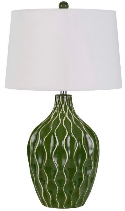 Cal® Lighting & Accessories Andria Grass/White Table Lamp-0