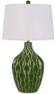 Cal® Lighting & Accessories Andria Grass/White Table Lamp-0