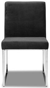 Mazin Furniture Amorra Black/Chrome Side Dining Chair-1