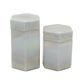 A & B Home 2-Piece White Canister Set-2