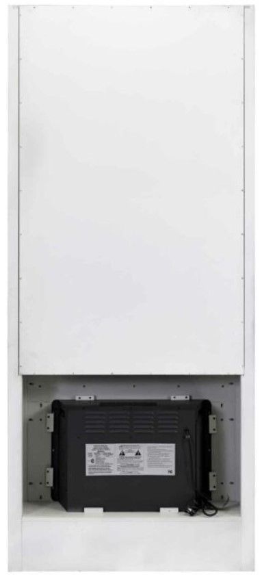 Martin Furniture Toulouse Rustic White Fireplace Bookcase-2