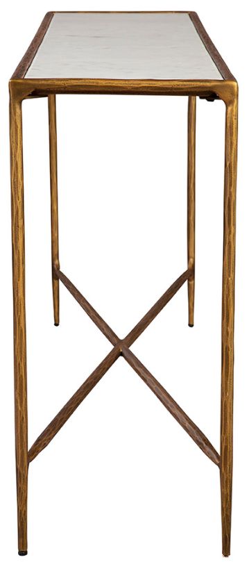 Furniture Classics Bronson White Console Table with Gold Base-2