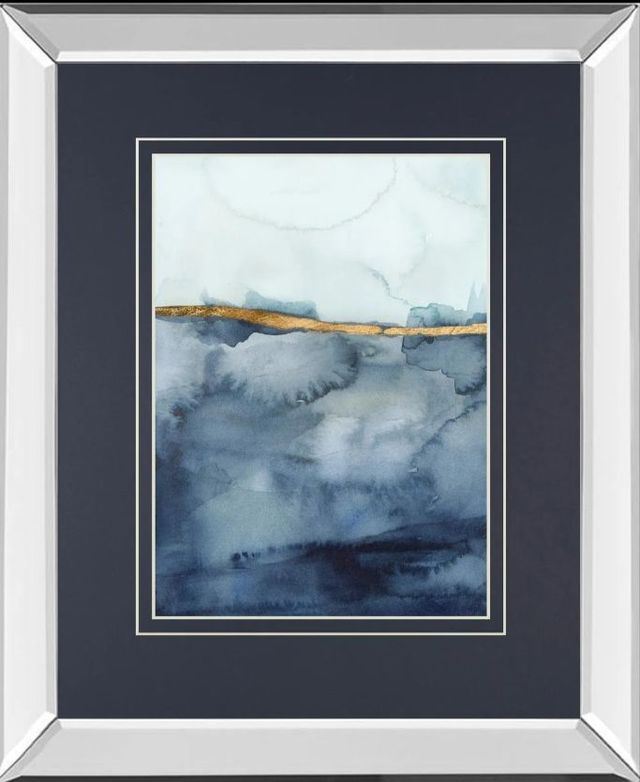 Classy Art Coastal Horizon I by Victoria Borges Mirror Framed Wall Art-0