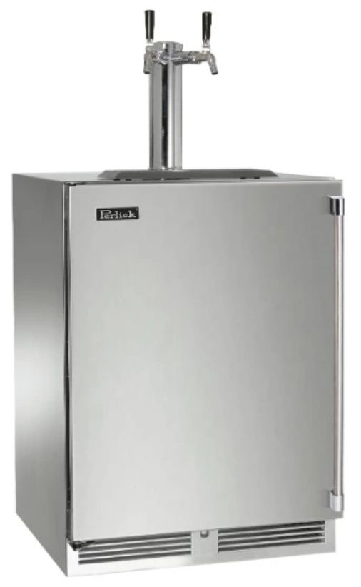 Perlick®Signature Series Stainless Steel 24" Left Hinge Beer Dispenser-0