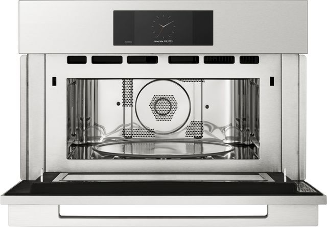 SKS Transitional Series 30" Satin Stainless Steel Built-In Microwave Electric Speed Oven-1