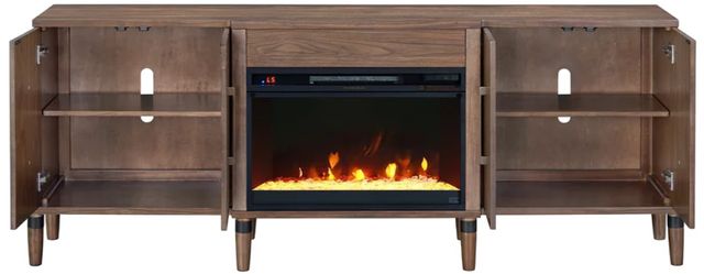 Legends Home Tranquility Walnut 78" Fireplace Console-2