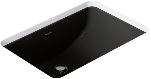 Kohler Ladena® Black 23.25" Rectangular Undermount Bathroom Sink-0