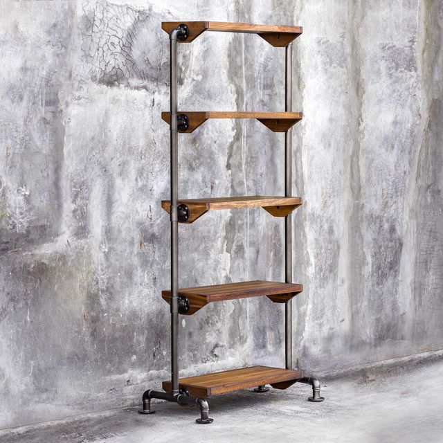 Uttermost® Rhordyn Aged Gunmetal/Light Walnut Etagere-1