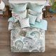 Olliix by INK+IVY 3 Piece Blue King Mira 100% Cotton Duvet Cover Set-2