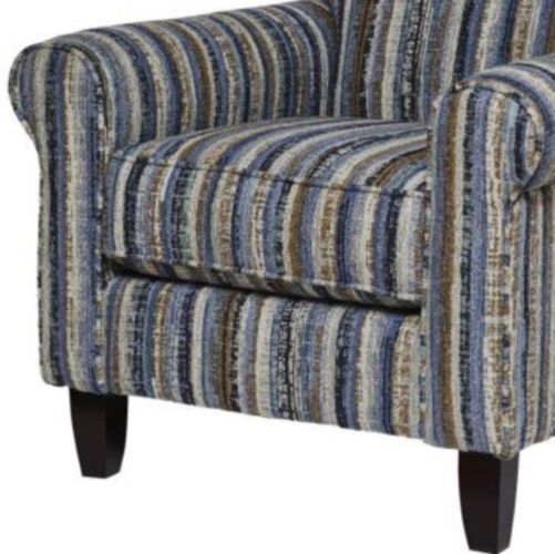 Fusion Furniture Griffin Linen Tin Roof Aluminum Accent Chair-1