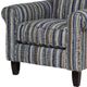 Fusion Furniture Griffin Linen Tin Roof Aluminum Accent Chair-1