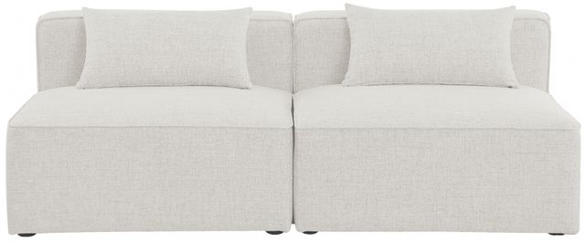 Meridian Furniture Cube 2-Piece Cream Armless Modular Sectional Loveseat-1
