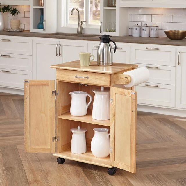 homestyles® General Line Brown Kitchen Cart-3
