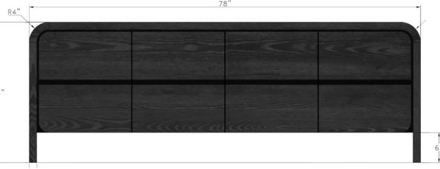 Modus Furniture Elora Jet 78" Entertainment Console-2