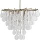 Uttermost® Goccia Antiqued Bright Silver Leaf 6-Light Tear Drop Glass Pendant-3