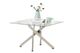 Titus Furniture T5005 Clear Glass End Table with Chrome Legs-0