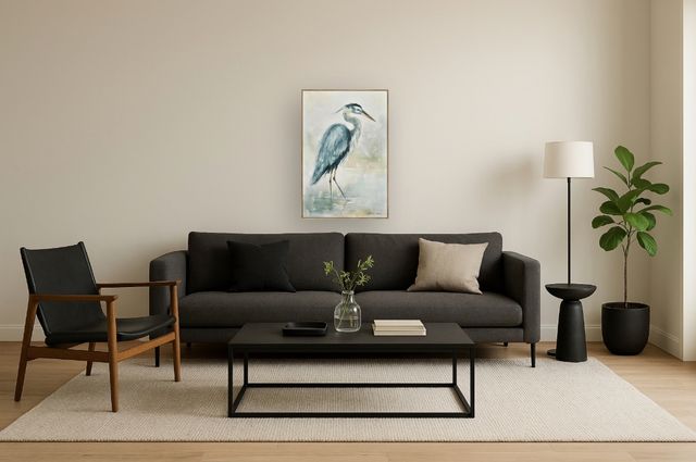 Classy Living Contemplative Blue Heron Wall Art-1