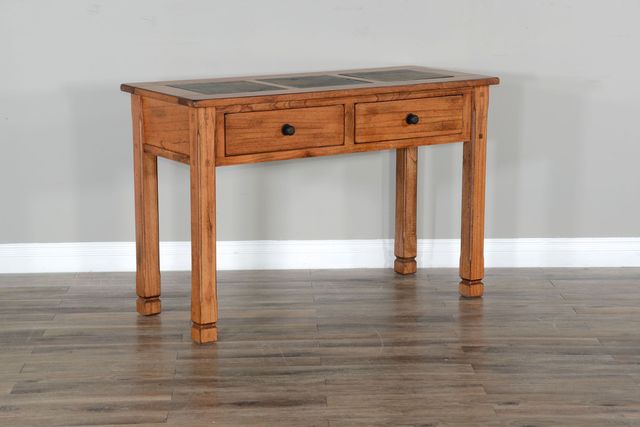 Sunny Designs™ Sedona Rustic Oak Slate Top Sofa Table-1