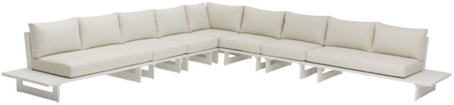 Meridian Furniture Maldives 7-Piece Cream Aluminum/Fabric Outdoor Modular Sectional-0