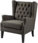 Olliix by Madison Park Grey Maxwell Button Tufted Wing Chair-0