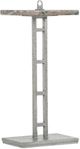 Hooker® Furniture Chapman Honed Silver Travertine Stone Drink Table with Pewter Base-0