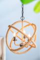 A & B Home Brown Cade Three-Light Roped Chandelier-5