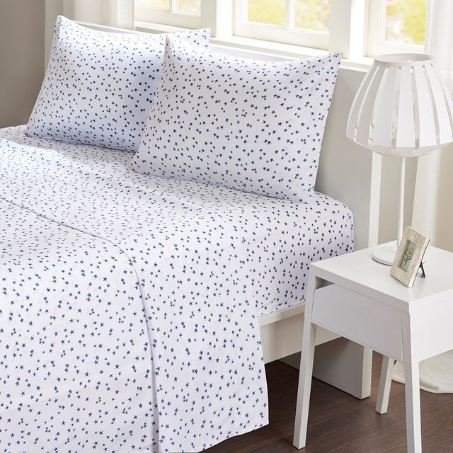 Olliix by Mi Zone Printed Blue Full Sheet Set-4