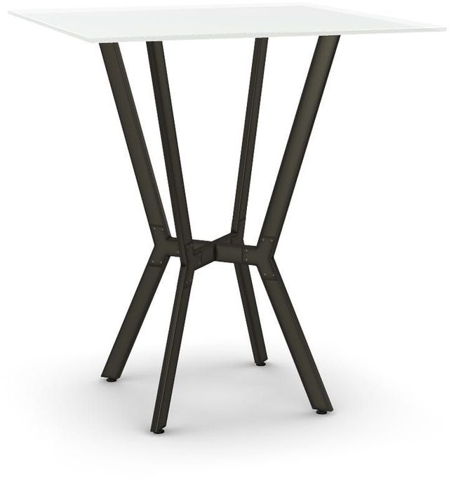 Amisco Customizable Norcross 42" Square White Glass Bar Table-0