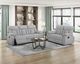 Homelegance® Jules Gray Double Manual Reclining Loveseat-1