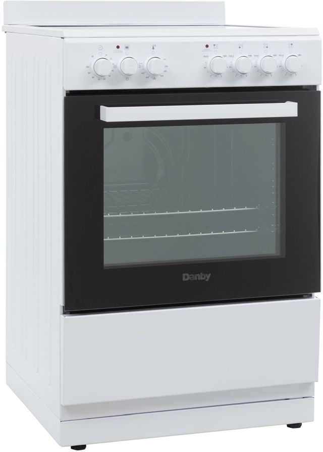 Danby 24" White Glass Top Freestanding Electric Range-3