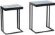 A & B Home 2-Piece Blue Mosaic Nesting Tables with Black Metal Base -0