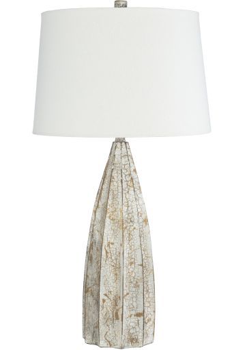 Surya Tessie Off-White Crackle Table Lamp-0