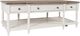 Jofran Inc. Grafton Farms Brown 3-Drawer Coffee Table with Antique White Base-0