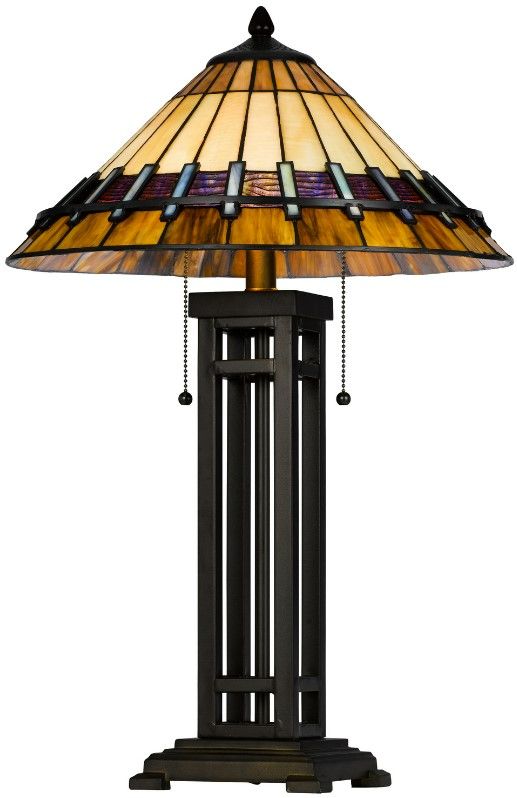 Cal® Lighting & Accessories Tiffany Dark Bronze Table Lamp-2