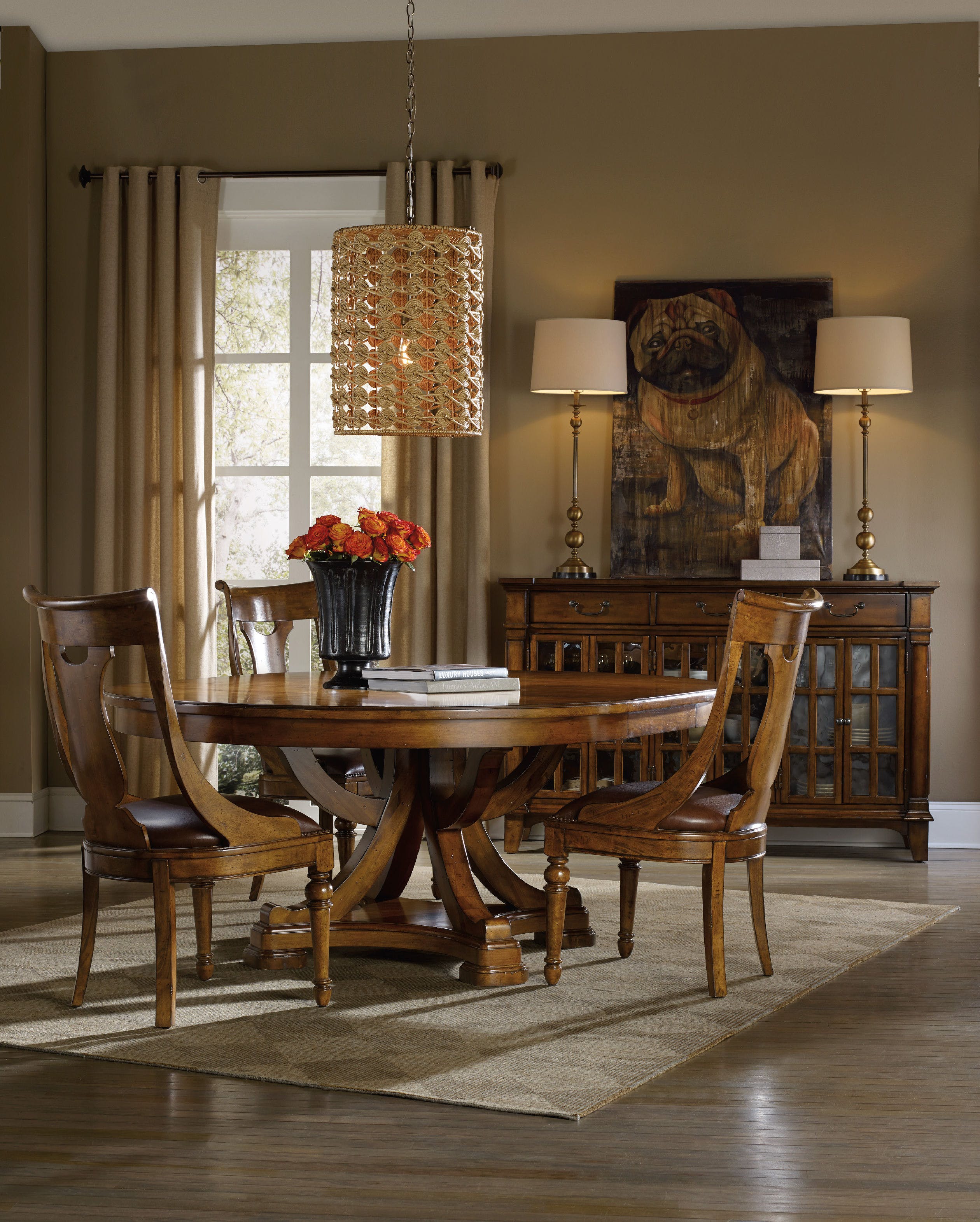 Hooker Furniture Tynecastle Pedestal Dining Table - Thumbnail 4