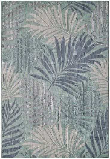 KAS Rugs Provo Aqua Palms 5'x8' Area Rug-0